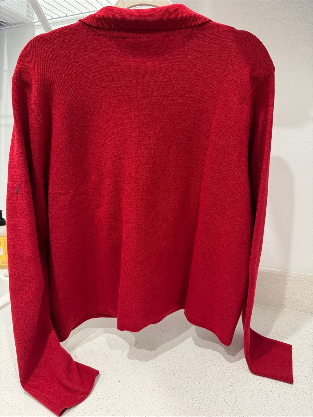 LOFT Red Button-Front sweater - Picture 2 of 3